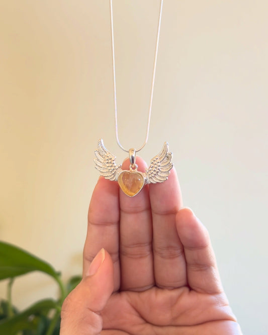 Big Angel Necklace - Citrine